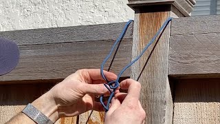 stringing a clothesline with three knots [upl. by Carol-Jean]