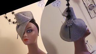 DIY Easy Bridal Fascinator  placemat  straw pattern [upl. by Norat]