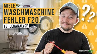 Miele Waschmaschine Fehler f20  Fehleranalyse [upl. by Nnayar]