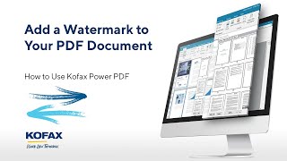 How to Add Watermarks to a PDF Document in Kofax Power PDF [upl. by Ahsenauj]