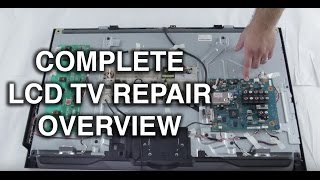 LCD TV Repair Tutorial  LCD TV Parts Overview Common Symptoms amp Solutions  How to Fix LCD TVs [upl. by Htyderem]