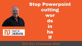 How To Stop Powerpoint Splitting Words In Half [upl. by Frentz]