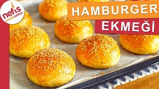 Evde Hamburger Ekmeği Tarifi  Tüm Aşamaları ile 🍔 [upl. by Pratte]