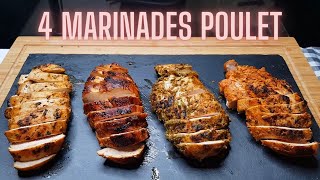 4 MARINADES EXPRESS POUR VOTRE POULET  FACILE ET RAPIDE [upl. by Ohare]