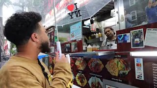 Trying NYC Street food… [upl. by Euqitsym]