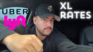 Uber XL and Lyft XL rates and earnings [upl. by Bayard]