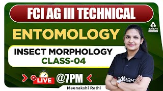 FCI Recruitment 2022  FCI AG 3 Technical  Entomology  Insect Morphology 4 by Meenakshi Rathi [upl. by Rodi]