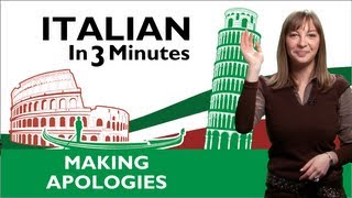 Learn Italian  Italian Apologies [upl. by Iffar]