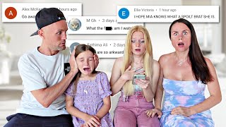 Reacting to HATE COMMENTS rude  Family Fizz [upl. by Rockefeller]