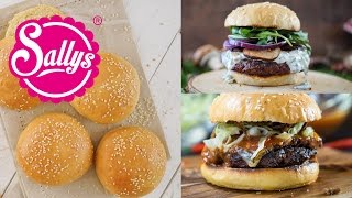 Geniale amp einfache Burger Buns  Burger Brötchen  Sallys Welt [upl. by Arahat]