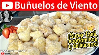 Cómo hacer BUÑUELOS DE VIENTO  Vicky Receta Facil [upl. by Frans]