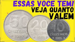 SAIBA QUANTO VALE ESSAS MOEDAS ANTIGAS  PADRÃO CRUZEIROS [upl. by Gillespie207]