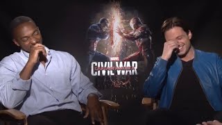 Anthony Mackie amp Sebastian Stan being a chaotic duo for 14 minutes straight [upl. by Corbin]