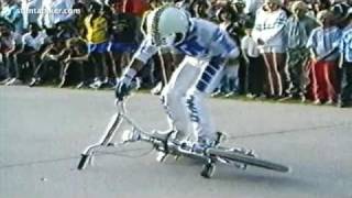 GT FREESTYLE TEAM Flatland BMX Tricks 1980s stuntabiker [upl. by Einalem]