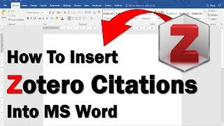 How To Insert Zotero Citations Into Microsoft Word [upl. by Ibok]