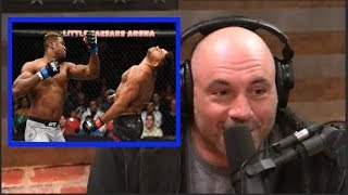 Joe Rogan on Francis Ngannou KOing Overeem [upl. by Leeke310]