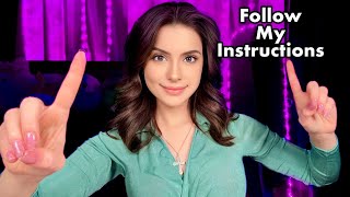 ASMR Follow My Instructions FOR SLEEP 💤😴 Positive Affirmations Eyes Closed Light Triggers 🌙 [upl. by Harberd]