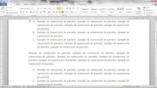 9 Tutorial Word Numeración de párrafos [upl. by Enyrat]