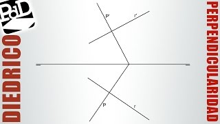 Perpendicularidad en sistema diédrico Primeros conceptos [upl. by Latashia]