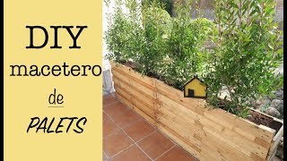 DIY MACETERO DE PALETS  RECICLAJE  DIVISOR JARDIN ECONOMICO [upl. by Thayne]