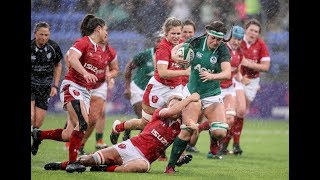 Highlights Ireland v Wales  Womens Six Nations [upl. by Dustman]