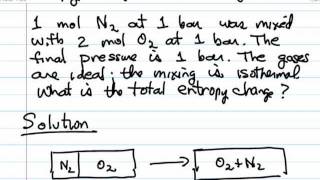 Entropy Change Gas Mixture [upl. by Nytsyrk]