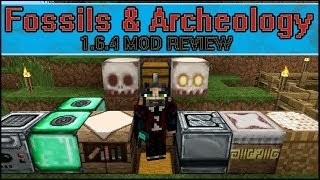 Minecraft Fossils and Archeology 164 Dinosaurs  Mod Review [upl. by Eilyak]