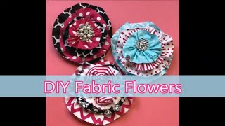 How to Make Fabric Flowers  No Sew Fabric Flower Tutorial [upl. by Mich]