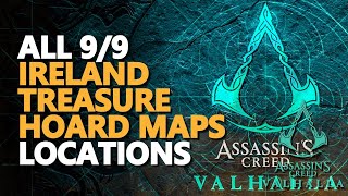 All Ireland Treasure Hoard Maps AC Valhalla Locations [upl. by Ponzo]