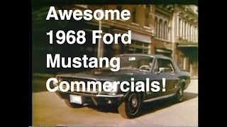 Awesome 1968 Ford Mustang Commercials [upl. by Ahselet]