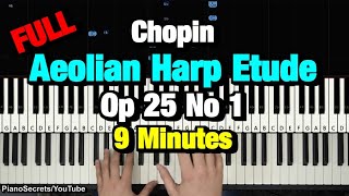 How to Play Chopin Etude Op25 No1 “Aeolian Harp” Piano Tutorial Lesson [upl. by Nairbal310]