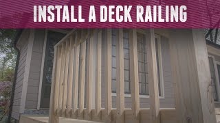 How to Install a Deck Railing  DIY Network [upl. by Fanchon]