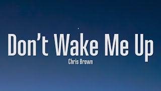 Chris Brown  Dont Wake Me Up Lyrics [upl. by Trace98]