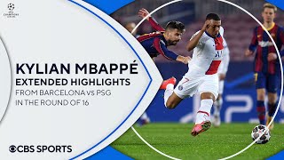 Kylian Mbappé Extended Highlights from Barcelona vs PSG  Round of 16  UCL on CBS Sports [upl. by Apfelstadt394]