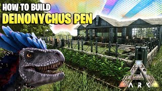 Ark How To Build A Deinonychus Pen [upl. by Tnahsarp]