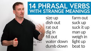 14 PHRASAL VERBS with meanings you can’t guess [upl. by Dj766]