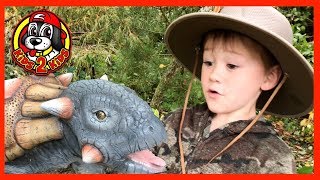 Kids Pretend 🦖 CALEB Finds TRex Dinosaur Egg in Backyard [upl. by Goldfarb]