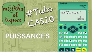 Calculer des puissances notation scientifique  Tutoriel CASIO Collège [upl. by Primrose]