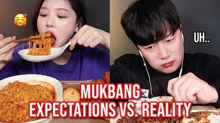 mukbang EXPECTATIONS vs REALITY [upl. by Oninrutas]