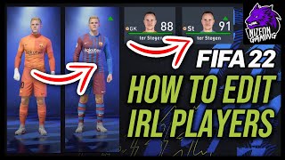 How To EDIT Real Players STATSRATINGCLOTHING In FIFA 22 [upl. by Ardnekat27]