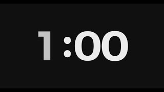 classic countdown timer  1 Minute  Silent [upl. by Riatsila]