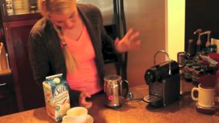 Nespresso Aeroccino Plus Frother Review Frothing Almond Milk [upl. by Eive]