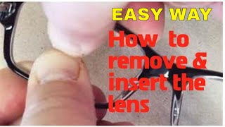 How To Remove and Insert Prescription Lenses in FullFrame PART 1 OPTICIAN EYEGLASSES OPTICAL [upl. by Cami]