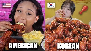 AMERICAN VS KOREAN MUKBANGERS [upl. by Adah]