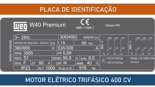 Placa de Identificação de Motores Elétricos  Análise e Interpretação [upl. by Pavior611]