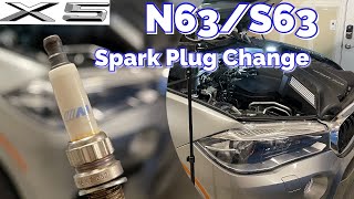 BMW X5 N63S63TU Spark Plug Change [upl. by Merceer778]