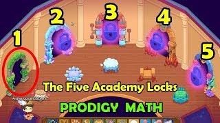 The Five Academy Locks 🔐  Tower Firefly Forest Part 1 🌳  Prodigy Math Game [upl. by Zarihs]