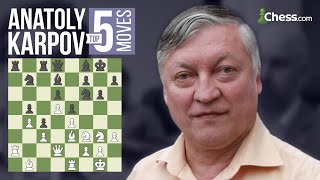 Anatoly Karpovs 5 Most Brilliant Chess Moves [upl. by Ingeberg96]